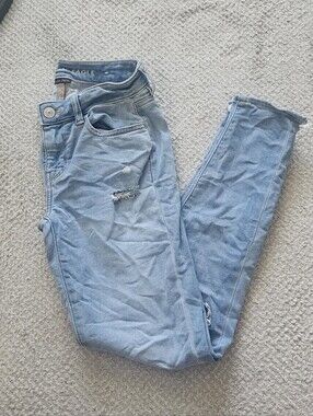 AMERICAN EAGLE Ne(x)t Level Distressed Jeggings Size 0 REGULAR AE